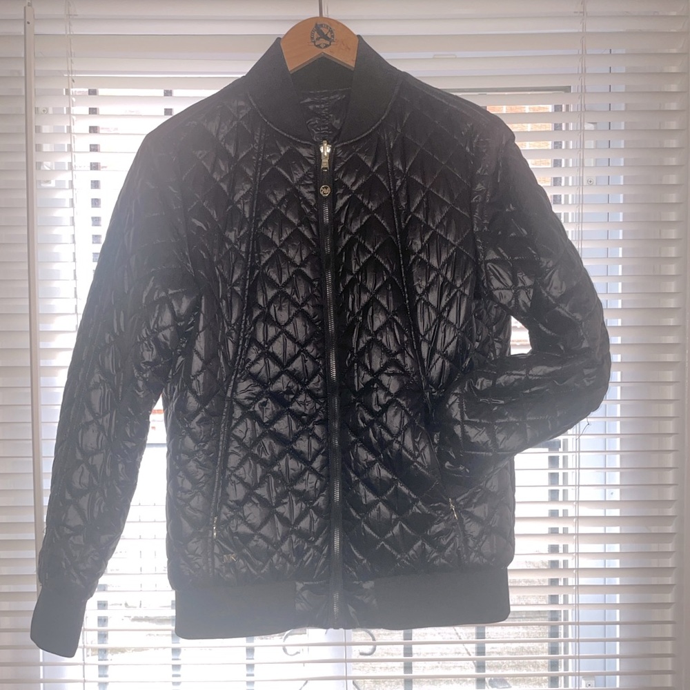 MICHAEL Michael Kors Reversible Bomber Jacket, Black, Size M